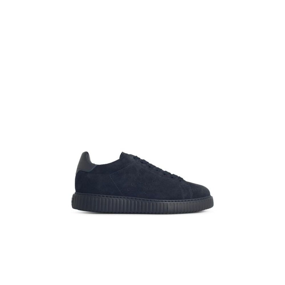 Hogan 'H Stripes' Blue Suede Sneakers Men